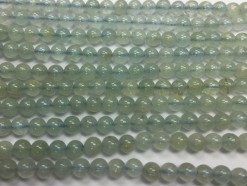 Green Aquamarine beads 4mm smooth