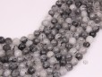 Black Rutilated Quartz beads 10mm faceted(1)