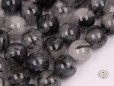 Black Rutilated Quartz beads 14mm smooth(2)