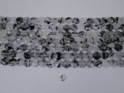 Black Rutilated Quartz coin 8mm faceted