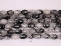 Black Rutilated Quartz rice 12x18mm F