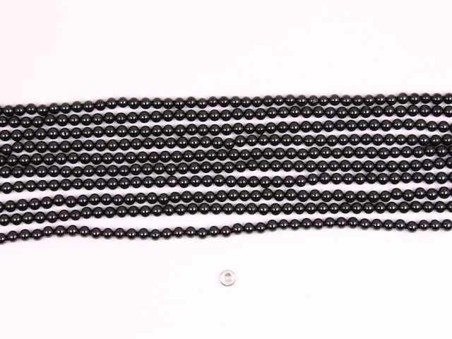 Black Spinel beads 4mm smooth(1)