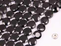 Black Spinel coin 8mm faceted(2)