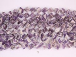 Dog teeth Amethyst cube 12x12mm diagonal drilled(1)