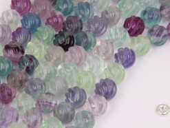 Flourite beads 10mm spiral(2)