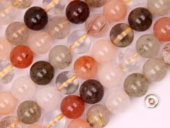 Multi-Rutilated Quartz beads 10mm smooth(2)