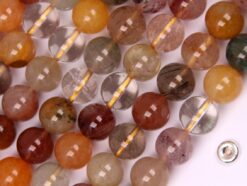 Multi-Rutilated Quartz beads 10mm smooth(2)