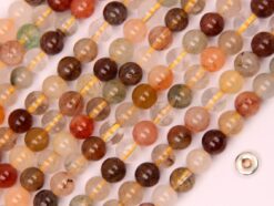 Multi-Rutilated Quartz beads 6mm smooth(2)