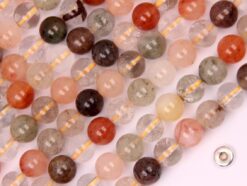 Multi-Rutilated Quartz beads 8mm smooth(2)