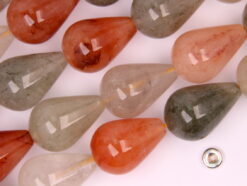 Multi-Rutilated Quartz drop 15x22mm smooth(2)