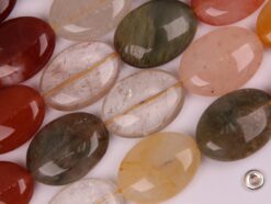 Multi-Rutilated Quartz oval 18x25mm smooth(2)