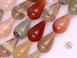 Multi-Rutliated Quartz drop 12x20mm smooth(2)