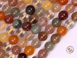 Mutil-Rutilated Quartz beads 8mm smooth(2)