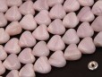 Pink Calcite heart S twisted 10x10mm(2)