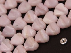 Pink Calcite heart S twisted 12x12mm(2)