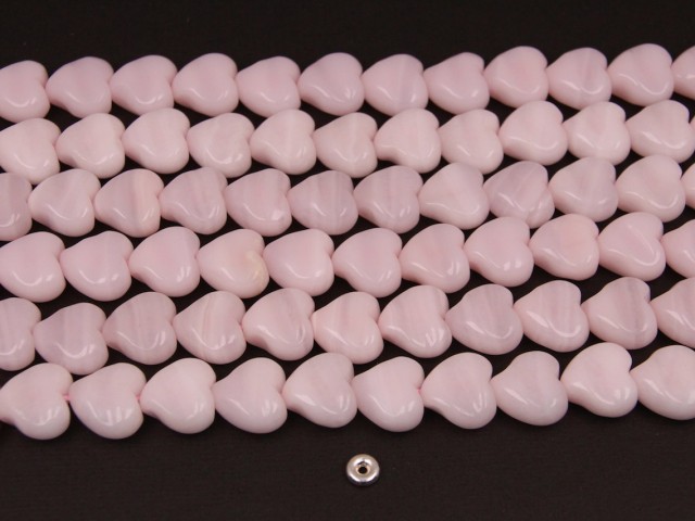 Pink Calcite heart S twisted 14x14mm(1)