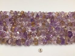 Ametrine irregular rondelle 12x8mm faceted(1)