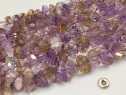 Ametrine irregular rondelle 12x8mm faceted(2)