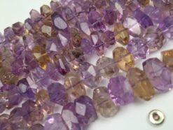 Ametrine irregular rondelle 15x8mm faceted(2)