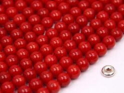 Bamboo Coral (color treated) beads 6mm smooth