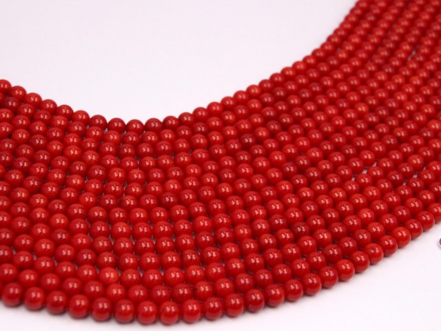 Bamboo Coral (color treated) beads 6mm smooth(1)
