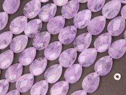 Lavender Amethyst tear drop 13x18mm faceted(2)