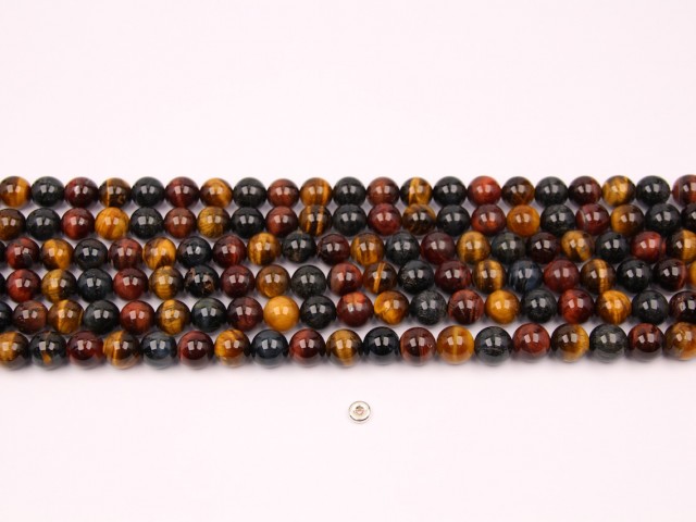 Three Color Tiger Eye AB beads 10mm smooth(1)