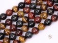Three Color Tiger Eye AB beads 12mm smooth