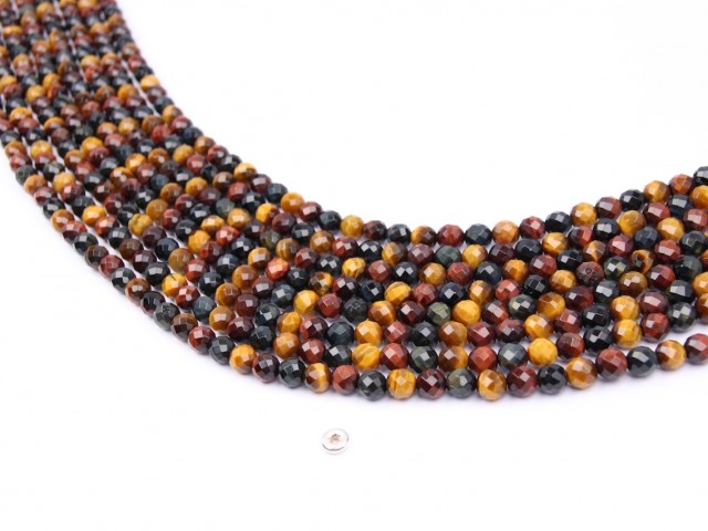 Three Color Tiger Eye AB+ beads 6mm faceted(1)