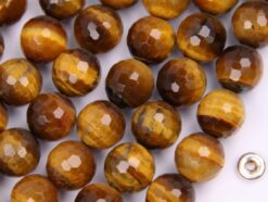 Yellow Tiger Eye AB beads 10mm 128 faceted(2)