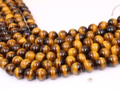 Yellow Tiger Eye AB beads 14mm smooth(1)