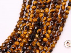 Yellow Tiger Eye AB+ beads 4mm 128 faceted(2)