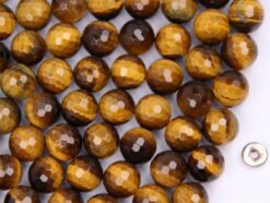 Yellow Tiger Eye AB+ beads 8mm 128 faceted(2)