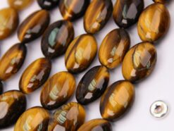 Yellow Tiger Eye AB+ oval 10x14mm smooth(2)