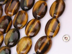 Yellow Tiger Eye AB+ oval 12x16mm smooth(2)