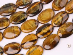 Yellow Tiger Eye AB oval 20x30mm smooth(2)