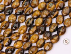 Yellow Tiger Eye AB+ oval 8x10mm smooth(2)