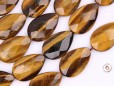 Yellow Tiger Eye AB tear drop 16x25mm faceted(2)