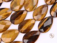 Yellow Tiger Eye AB tear drop 22x30mm faceted(2)
