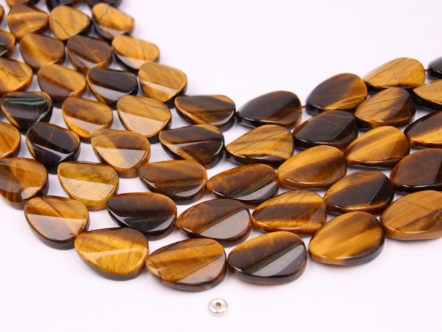Yellow Tiger Eye AB twisted oval 18x25mm smooth(1)
