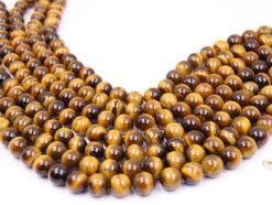 Yellow Tiger Eye beads 10mm smooth(1)