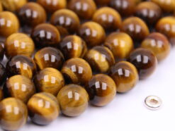 Yellow Tiger Eye beads 10mm smooth(2)