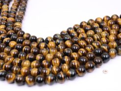 Yellow Tiger Eye beads 12mm smooth(1)