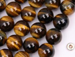 Yellow Tiger Eye beads 12mm smooth(2)