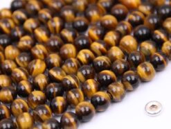 Yellow Tiger Eye beads 6mm smooth(2)