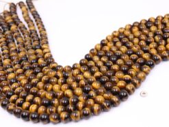 Yellow Tiger Eye beads 8mm smooth(1)