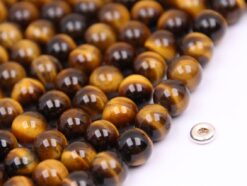 Yellow Tiger Eye beads 8mm smooth(2)