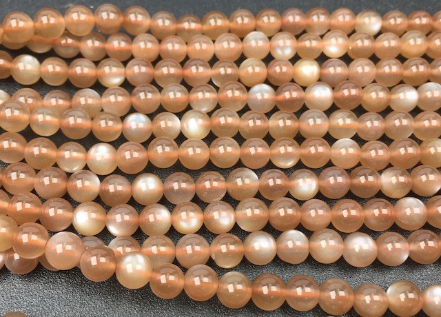 brown moonstone beads 6mm smooth