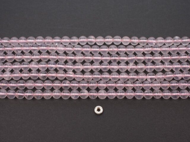 Madagascar Rose Quartz beads 6mm smooth(1)